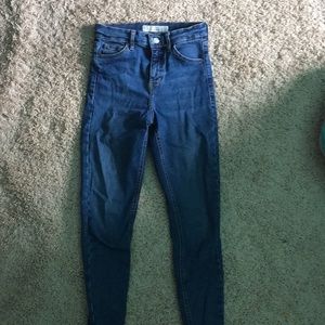 High waisted skinny jeans
